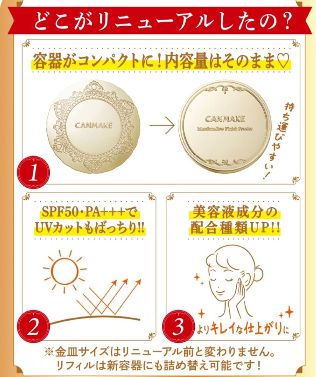 マシュマロフィニッシュパウダー MO マットオークル（旧パッケージ）/キャンメイク/プレストパウダーを使ったクチコミ（2枚目）