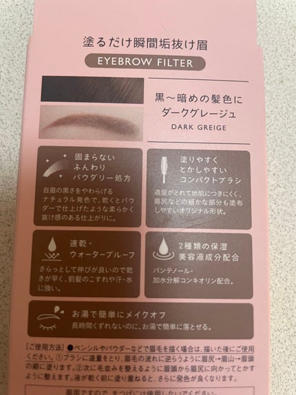 アイブロウフィルター/ドーリーウインク/眉マスカラを使ったクチコミ(9枚目)