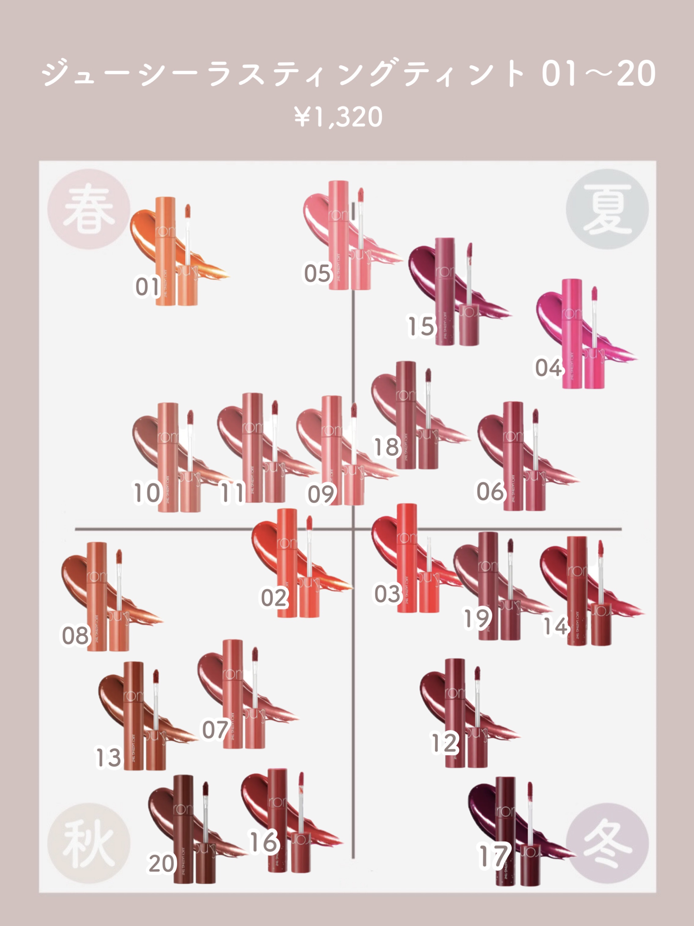 グラスティングウォーターグロス/rom&nd/リップグロスを使ったクチコミ（2枚目）