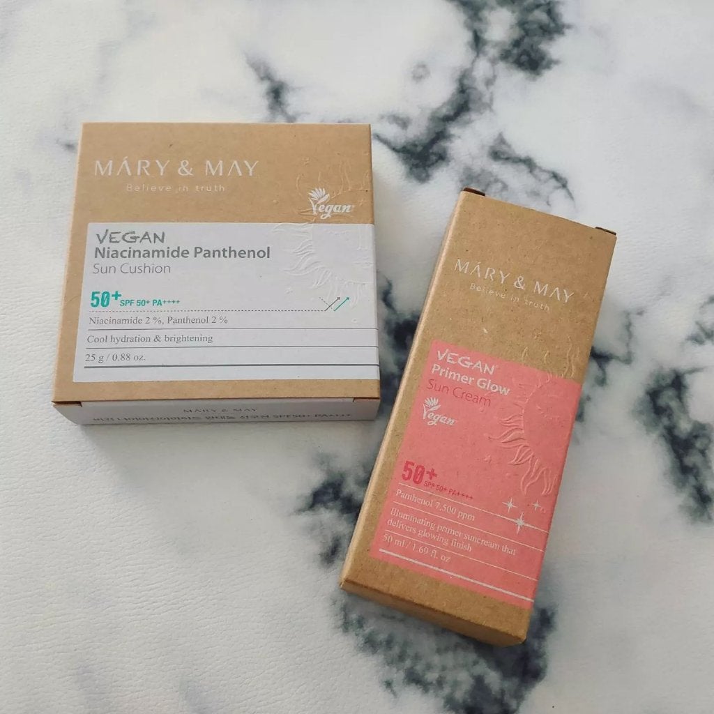 ヴィーガンプライマーグロウ サンクリーム/MARY&MAY/日焼け止めクリームを使ったクチコミ(10枚目)