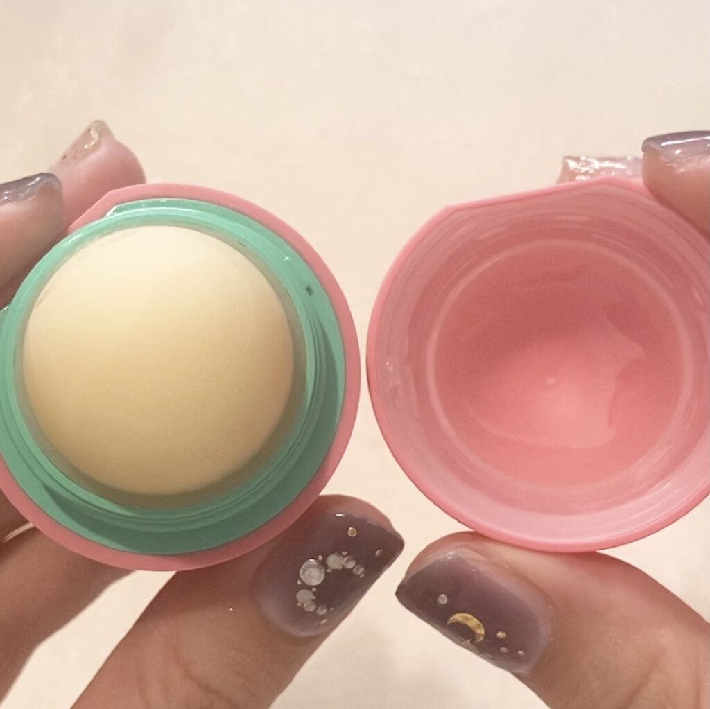 ＥＯＳオーガニックリップバーム ストロベリーシャーベット/EOS/リップバームを使ったクチコミ（2枚目）