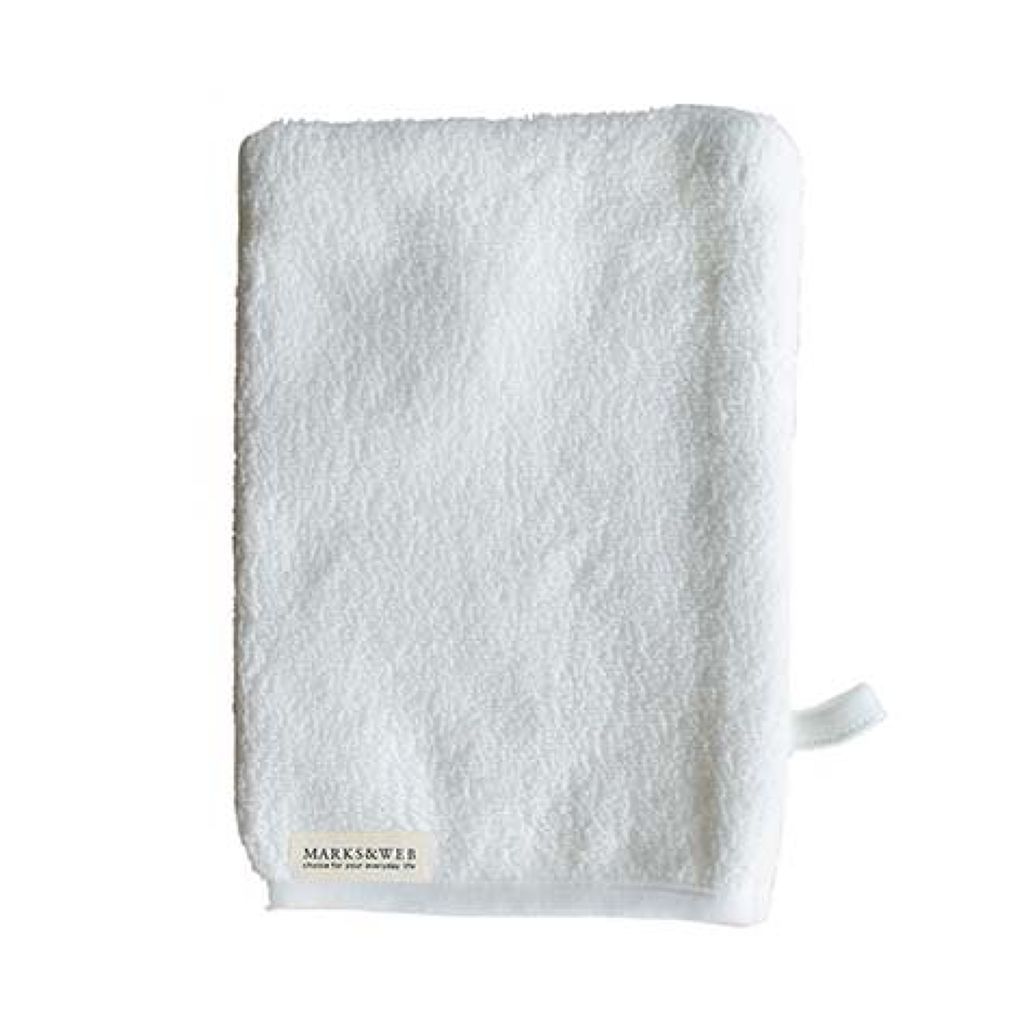 オーガニックコットン バスミトン ホワイト