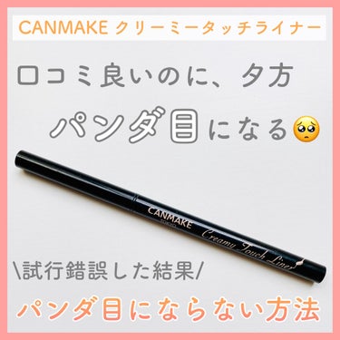 ある夕方、え？！うそ？！目の下にアイライン落ちてる！パンダ目！！
と驚愕してしまったこのアイライナー、CANMAKE「クリーミータッチライナー」の私的にパンダ目にならない方法をレビューします⭐️

【ア