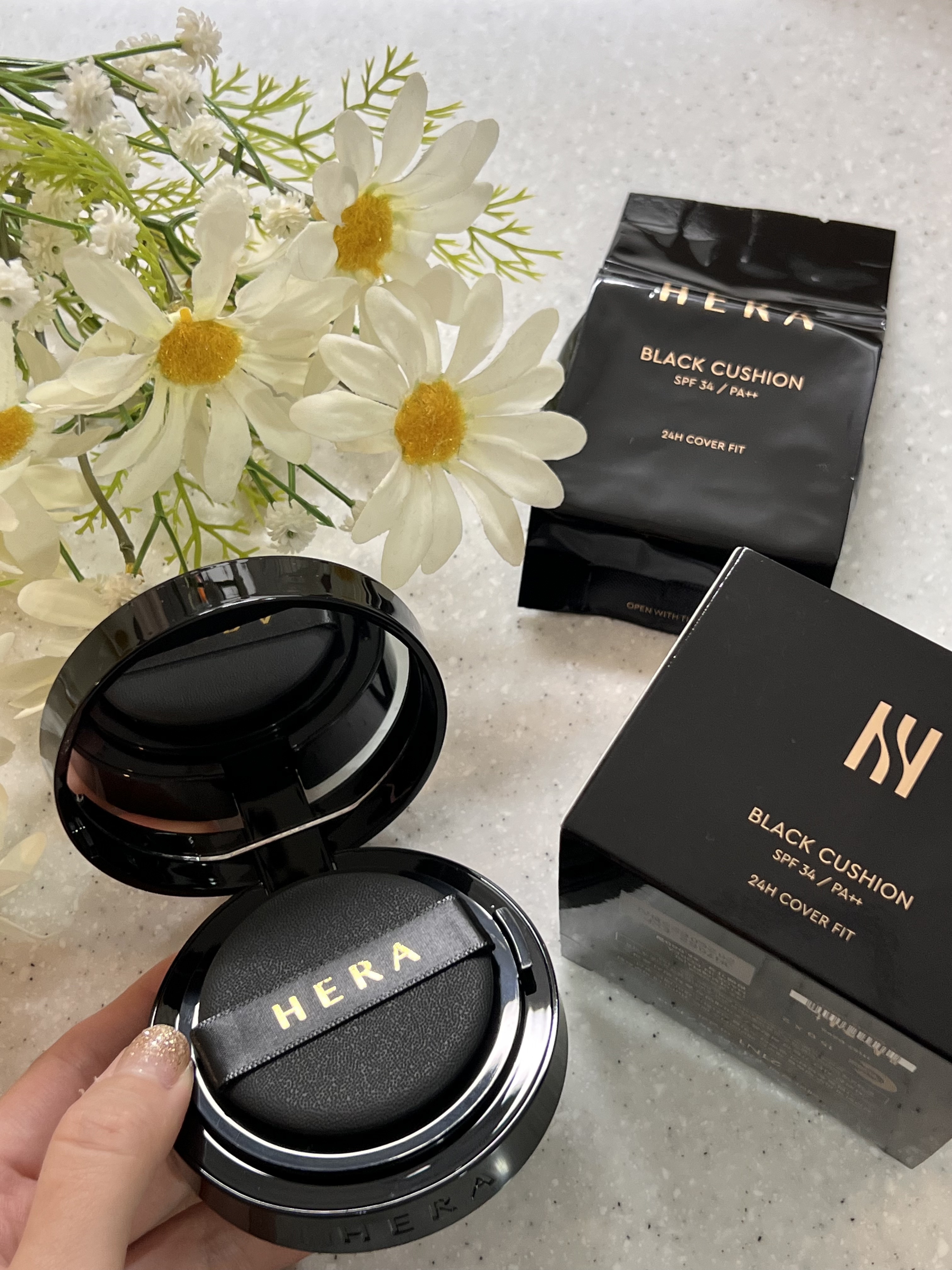 ブラック クッション/HERA/クッションファンデーションを使ったクチコミ（3枚目）