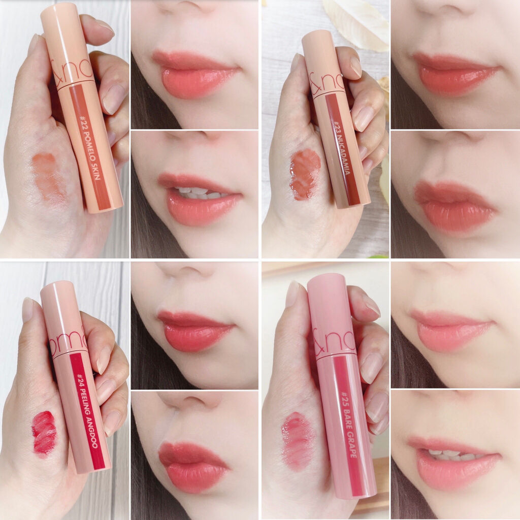 ジューシーラスティングティント/rom&nd/リップティントを使ったクチコミ（3枚目）