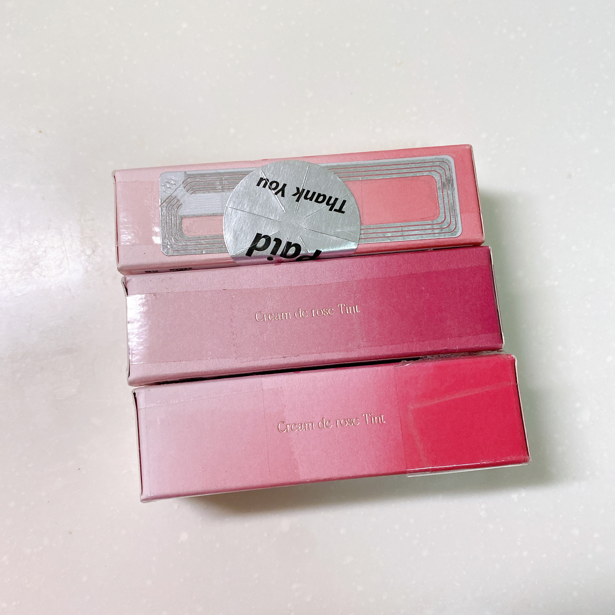 クリームドゥローズティント/dasique/リップティントを使ったクチコミ（3枚目）