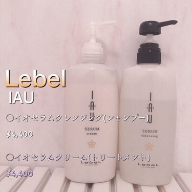 イオ セラム クレンジング  シャンプー/クリーム トリートメント シャンプー600ml/LebeL/シャンプー・コンディショナーを使ったクチコミ（2枚目）