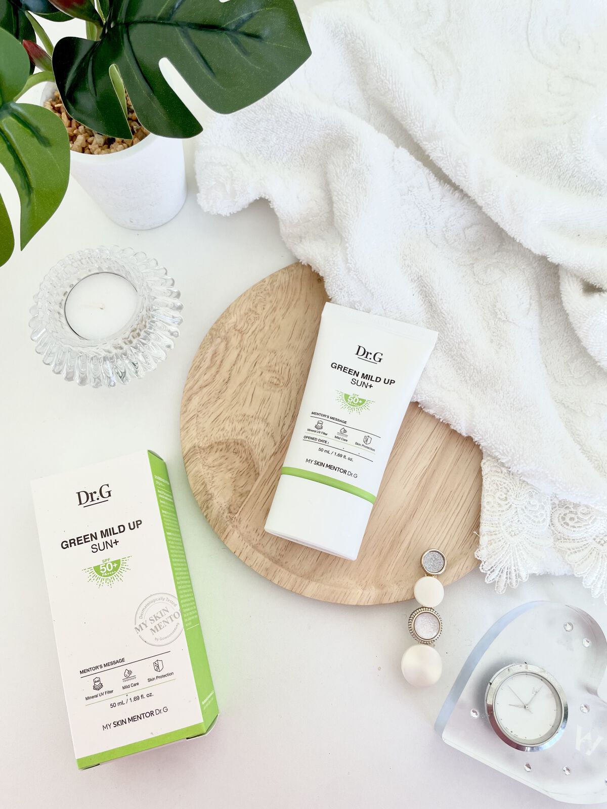 グリーンマイルドアップサンプラス/Dr.G/日焼け止めクリームを使ったクチコミ（1枚目）