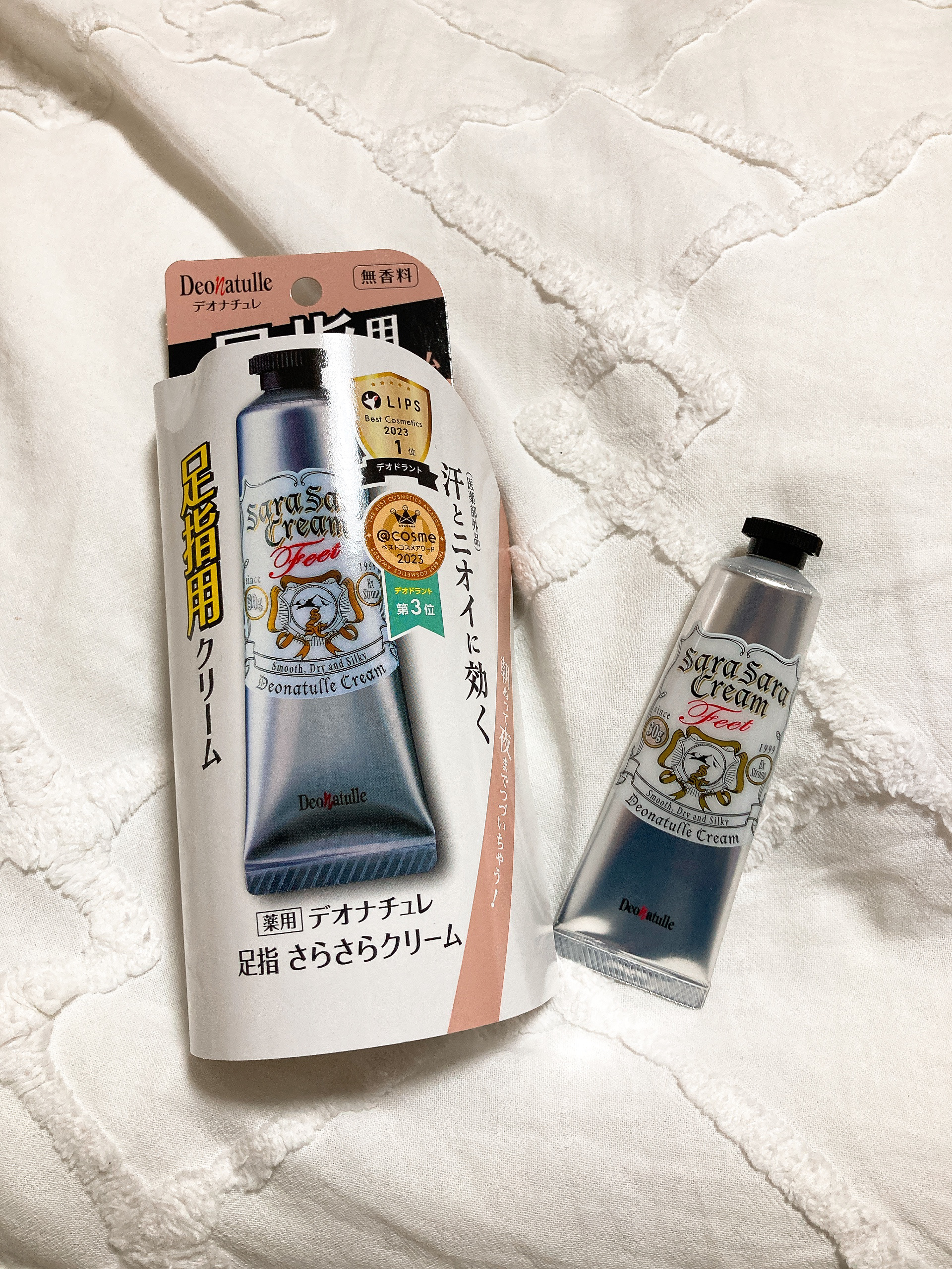 薬用足指さらさらクリーム/デオナチュレ/デオドラント・制汗剤を使ったクチコミ（1枚目）