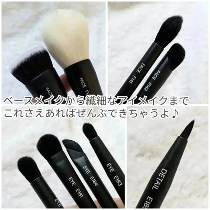 黒竹メイクブラシ9本セット-禅/SIXPLUS/メイクブラシを使ったクチコミ(3枚目)
