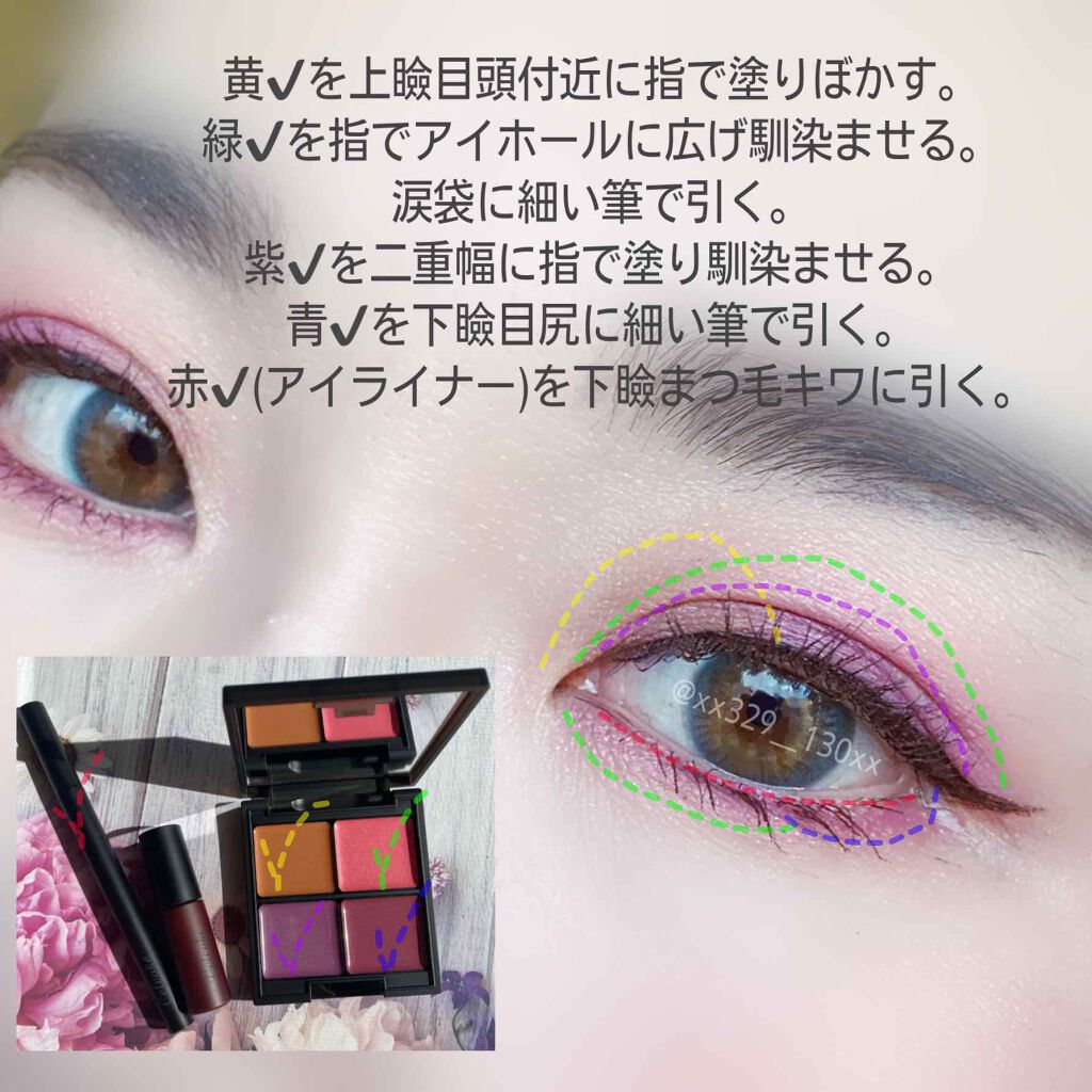 ブルーミング メイクアップキットA(クリームパレット)/Celvoke/メイクアップキットを使ったクチコミ(4枚目)