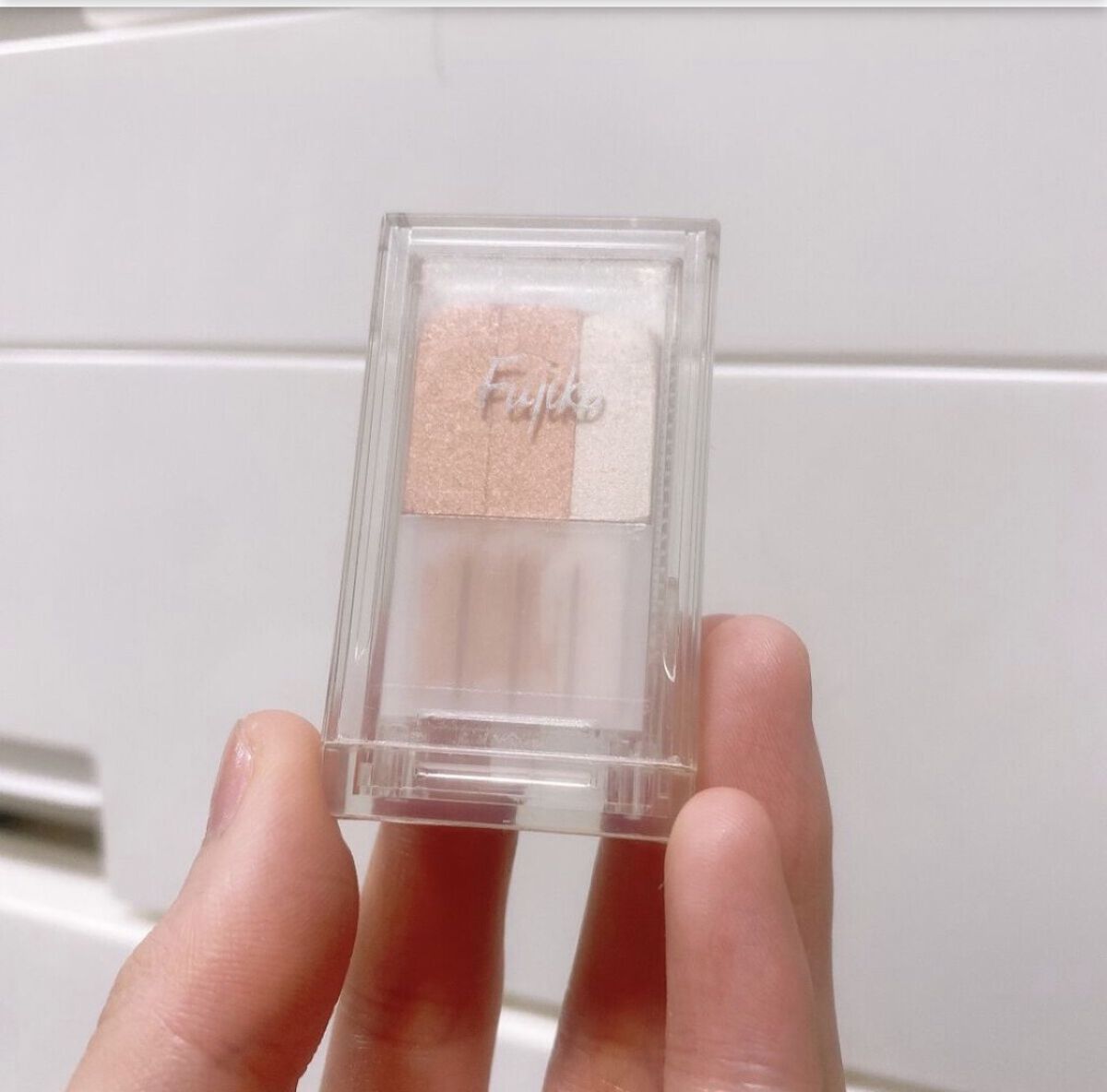 フジコチョークチーク 02 シャンパンライト/Fujiko/ジェル・クリームチークを使ったクチコミ（2枚目）