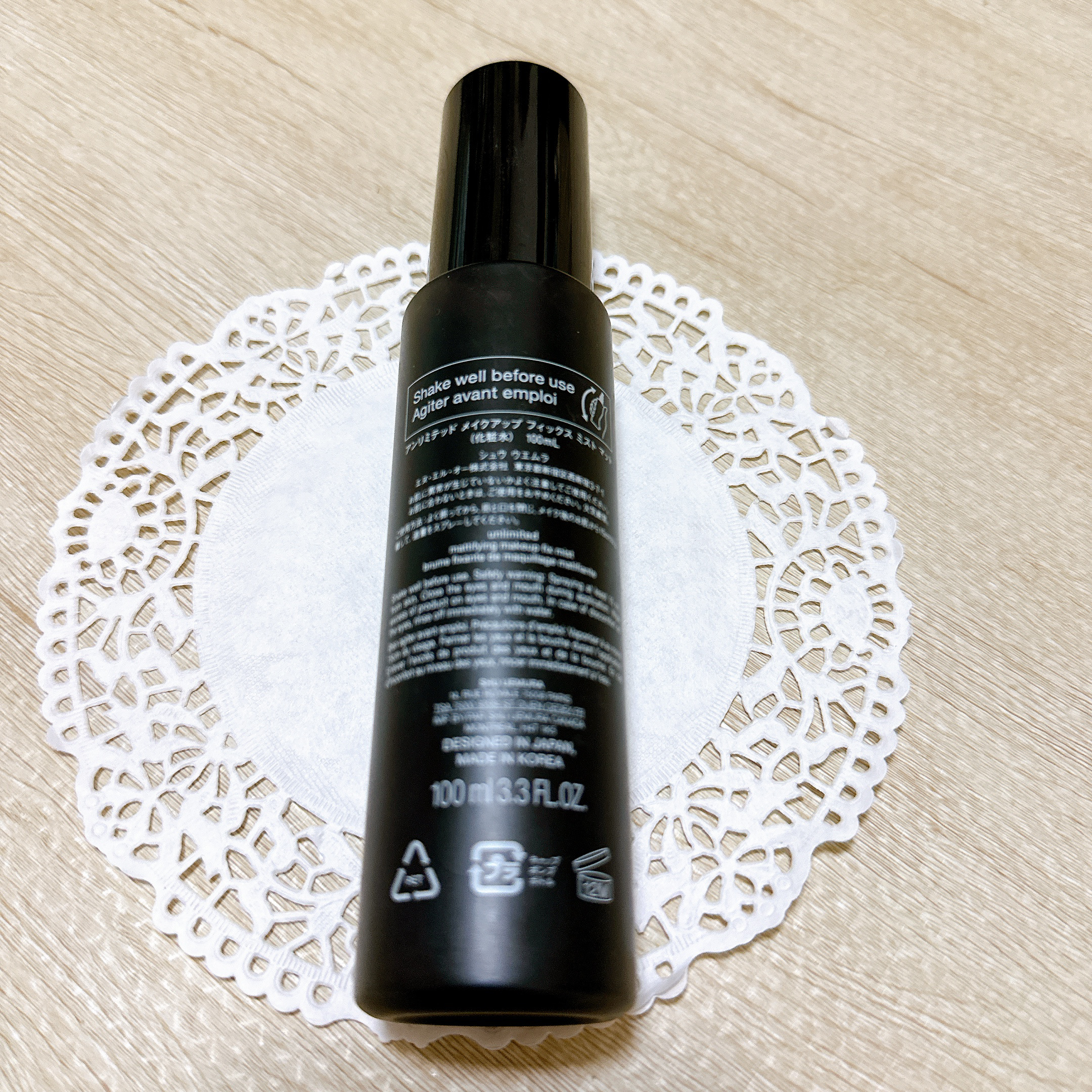 アンリミテッド メイクアップ フィックス ミスト マット ［ヨモギの香り］/shu uemura/フィックスミストを使ったクチコミ（3枚目）