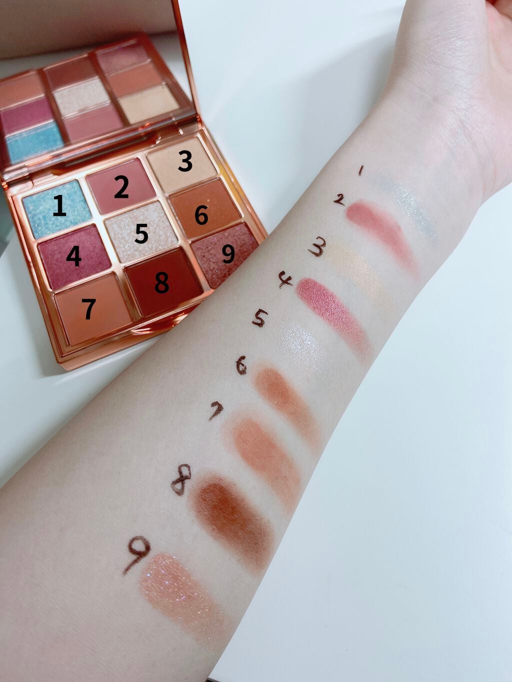 VenusMarble 9色アイシャドウパレット/Venus Marble/アイシャドウパレットを使ったクチコミ(3枚目)