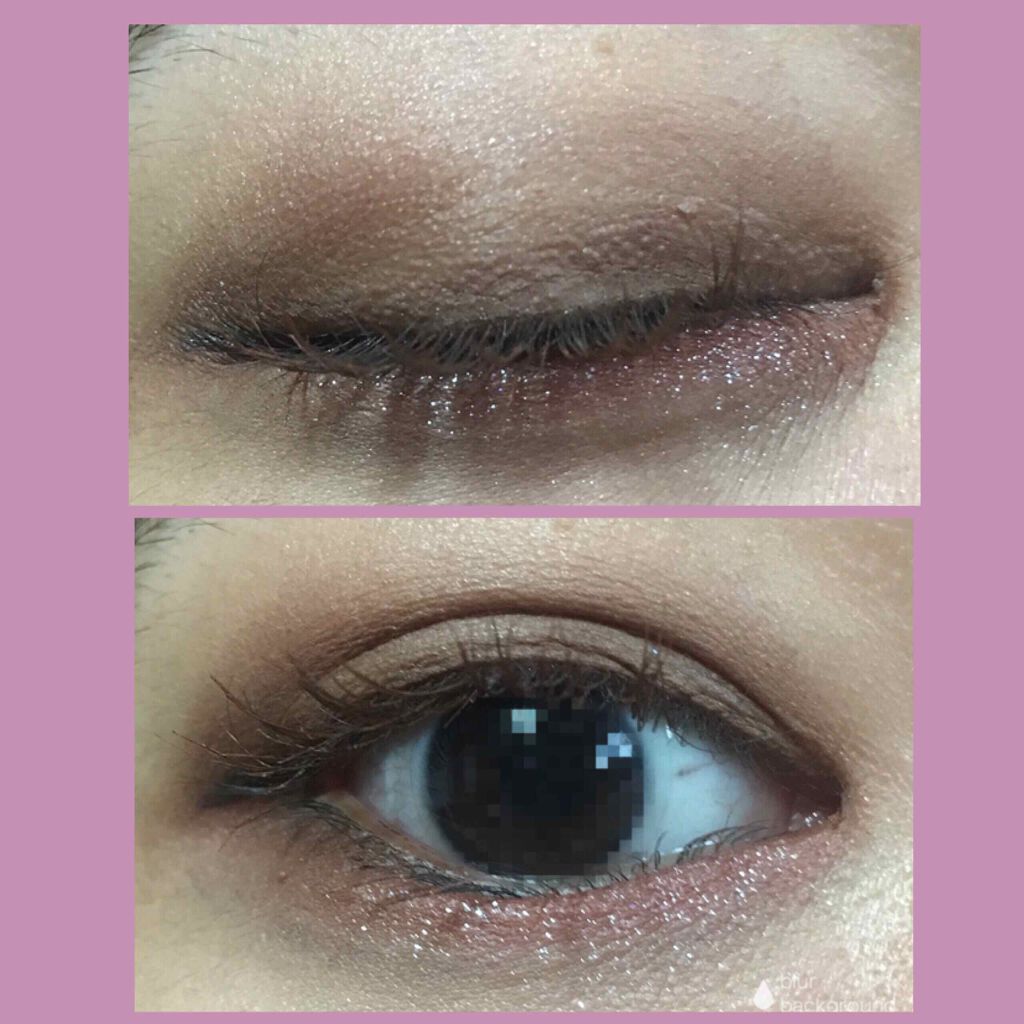 UR GLAM　AIRY EYE COLOR シャイニーブラウン/U R GLAM/ジェル・クリームアイシャドウを使ったクチコミ（2枚目）