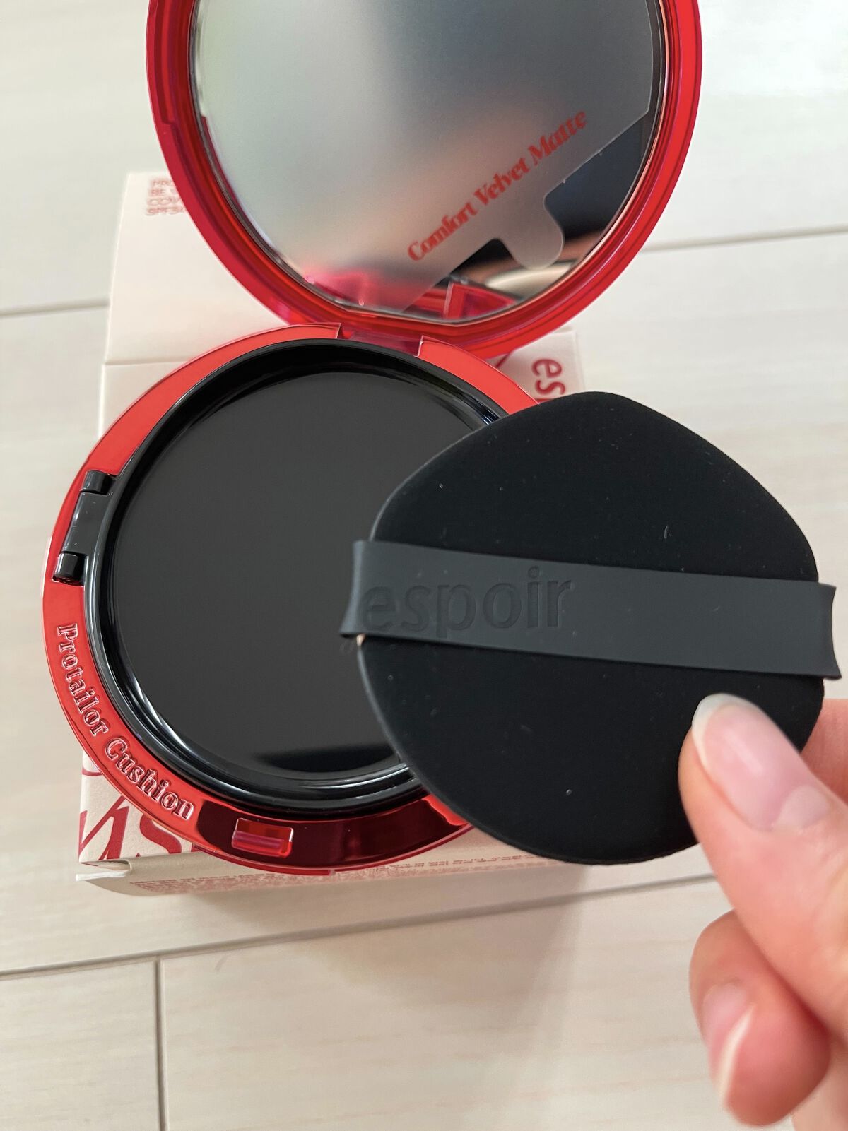 プロテーラービーベルベットカバークッション/espoir/クッションファンデーションを使ったクチコミ（2枚目）