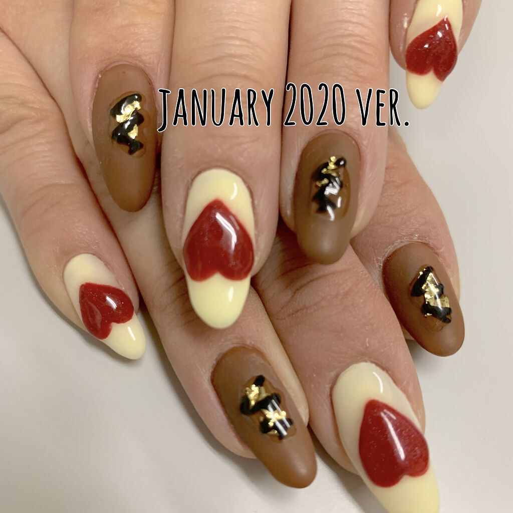 #バレンタインネイルのネイルデザイン