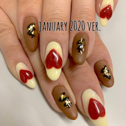 #バレンタインネイルのネイルデザイン