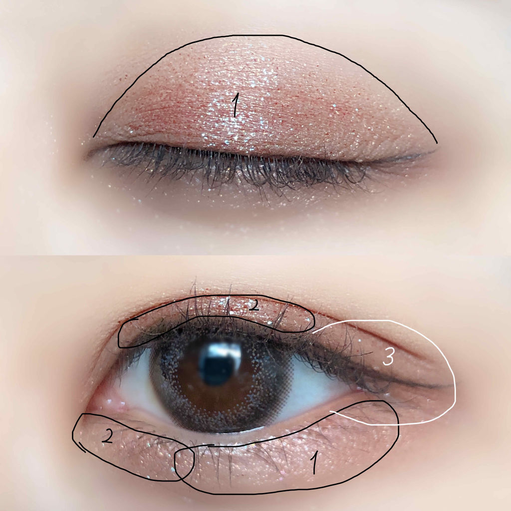 スターリットダイアモンドパウダー/MAKE UP FOR EVER/単色アイシャドウを使ったクチコミ（3枚目）