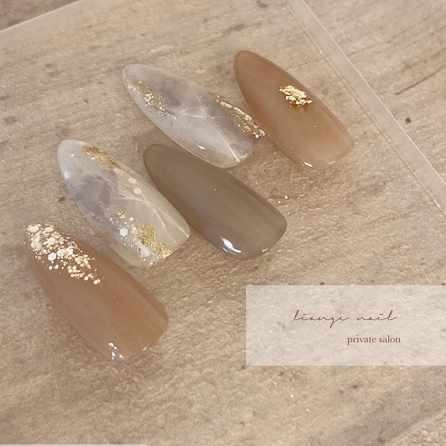 #リアンジェネイル,#柏ネイル,#ネイル,#ニュアンスネイル,#大人ニュアンスネイル,#秋ネイル,#冬ネイル,#天然石ネイル,#ミラーネイルのネイルデザイン