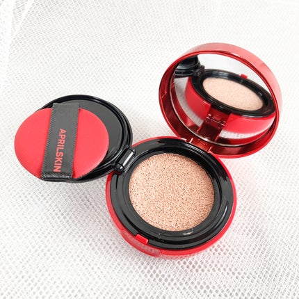 ハイパーカバーフィットクッション red/APRILSKIN/クッションファンデーションを使ったクチコミ(5枚目)