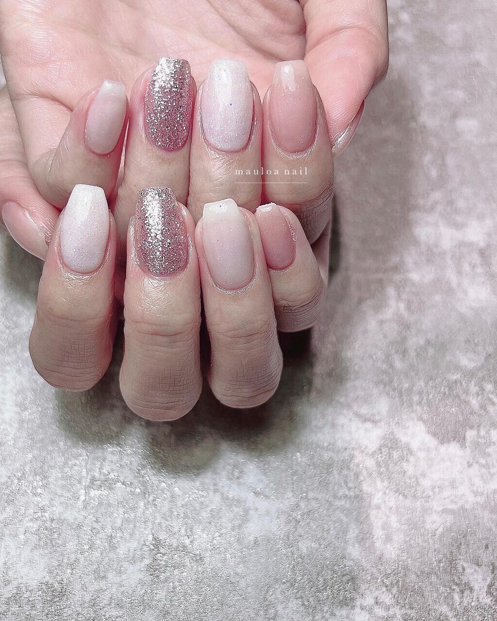 mauloa_nail on LIPS 「・色んなパターンのラメ✨😊いつもありがとうございます💗・ネイル..」(1枚目)