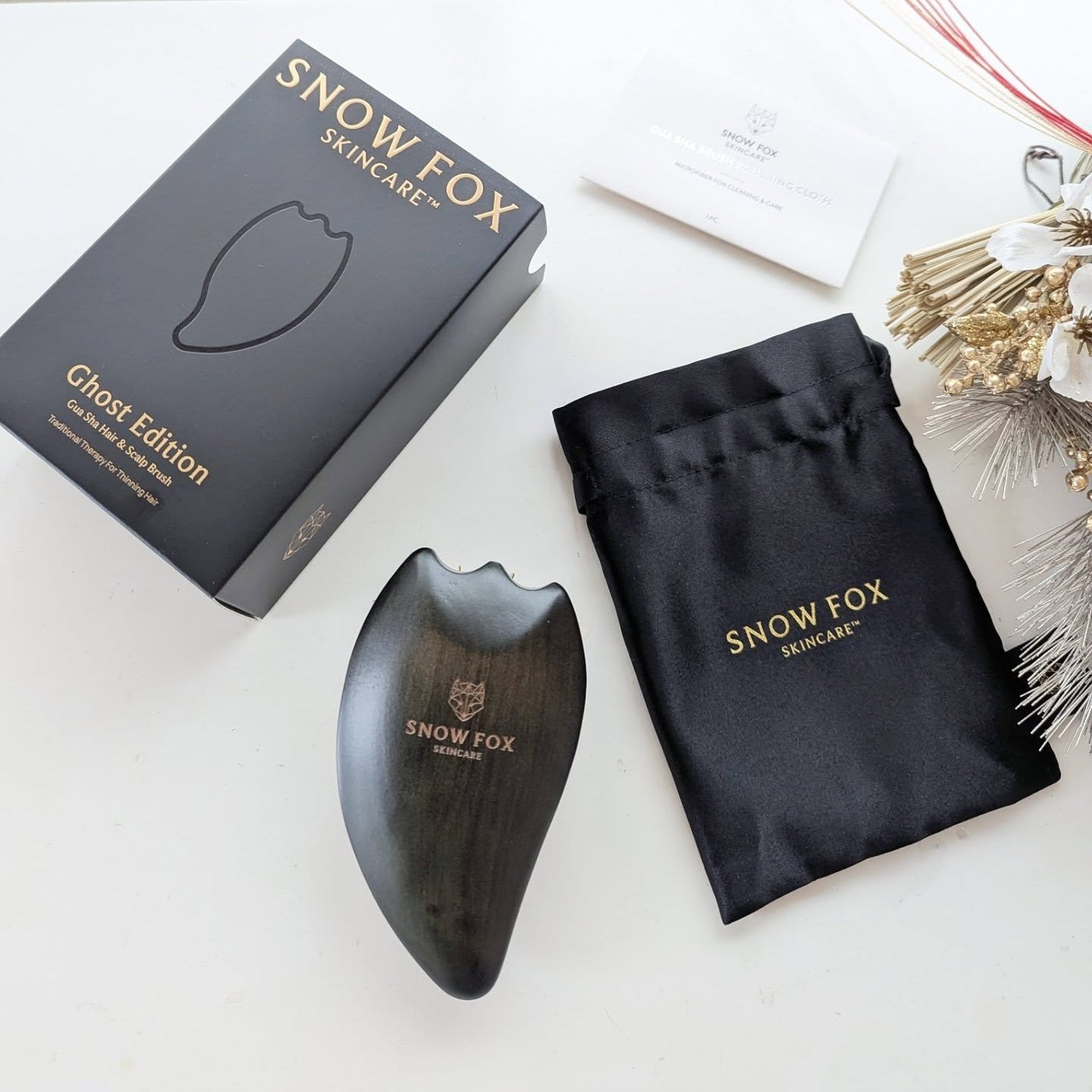 プレミアム FOX カッサ ゴースト ヘアブラシ ブラック/SNOW FOX SKINCARE/ヘアブラシを使ったクチコミ(1枚目)