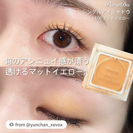 パラドゥ シングルアイシャドウ /パラドゥ/単色アイシャドウを使ったクチコミ(7枚目)