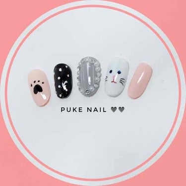 PUKE NAIL ニャンチャン＆足跡♡柄ネイル ネイルチップのクチコミ「最近のリピートコスメです！ #最近のスキンケア  #スウォッチ  #リピートコスメ  #映えコ.....」（3枚目）