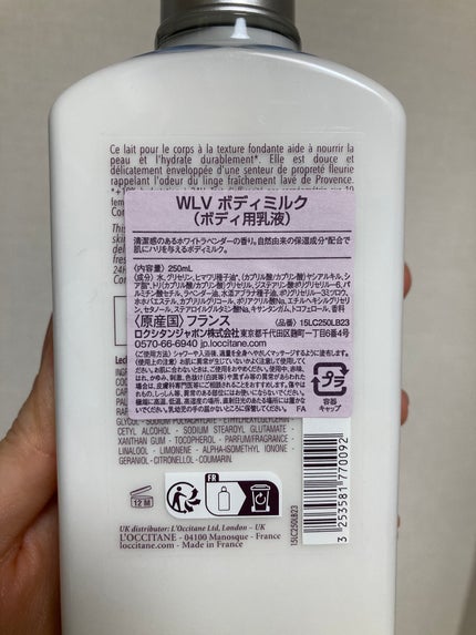 L'OCCITANE ホワイトラベンダー ボディミルクのクチコミ「数量限定!
お気に入りの
ホワイトラベンダーシリーズ🤍🪻
L'OCCITANE
.....」(2枚目)