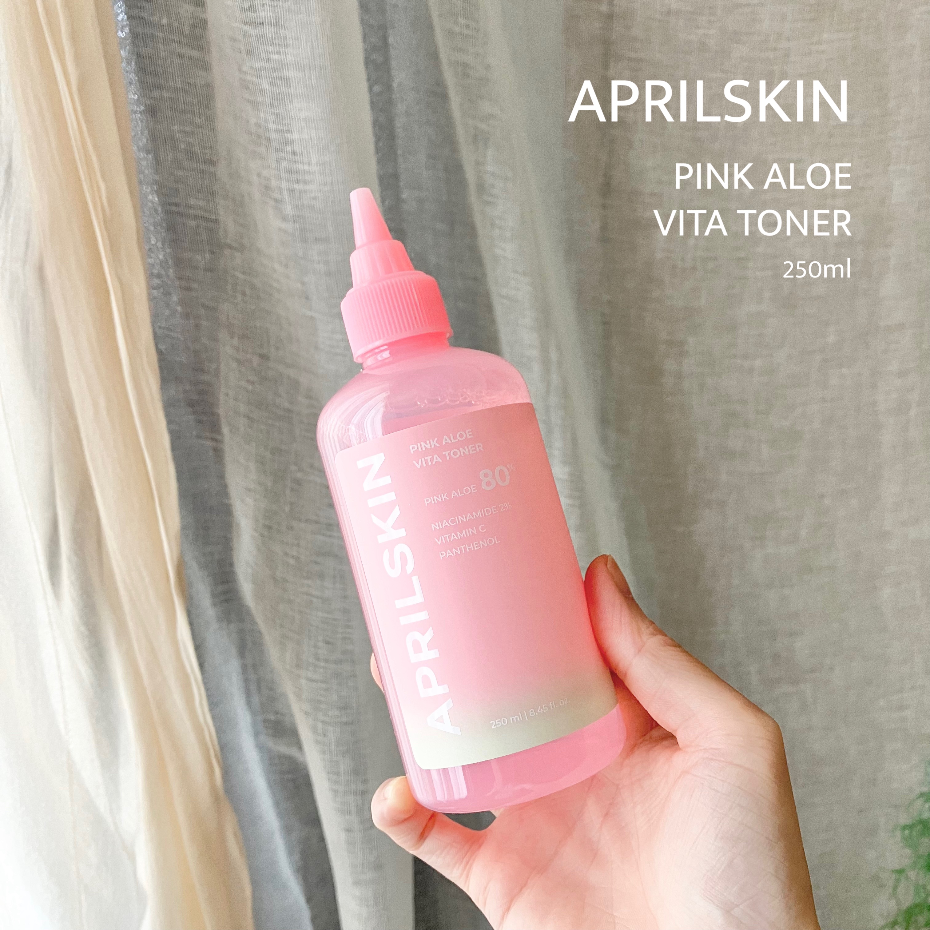 ピンクアロエビタトナー/APRILSKIN/化粧水を使ったクチコミ（1枚目）