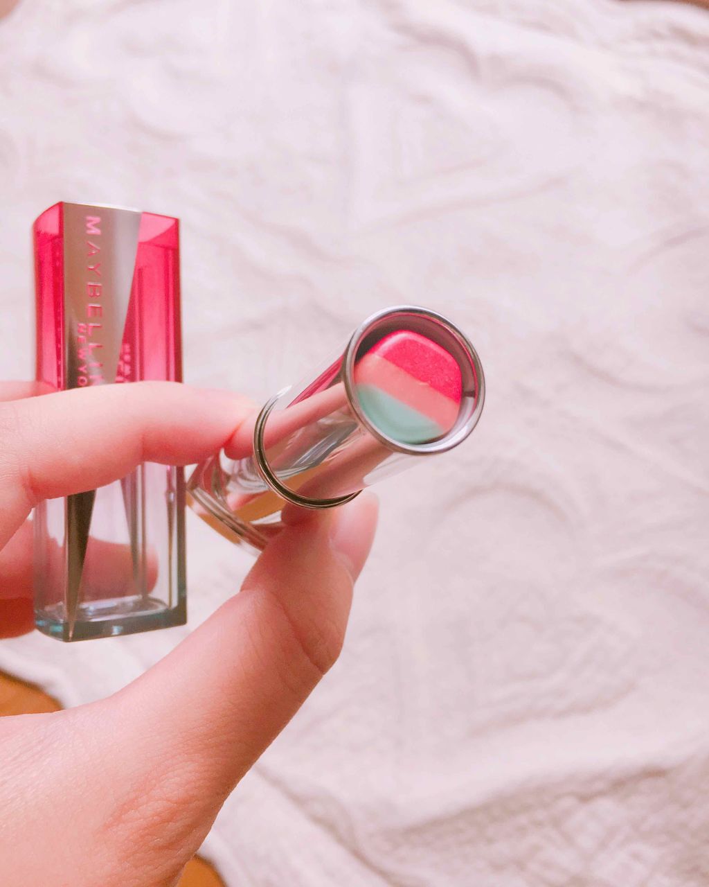 リップ フラッシュ ビッテン ストロボ PK02 フラミンゴレディ/MAYBELLINE NEW YORK/口紅を使ったクチコミ（3枚目）