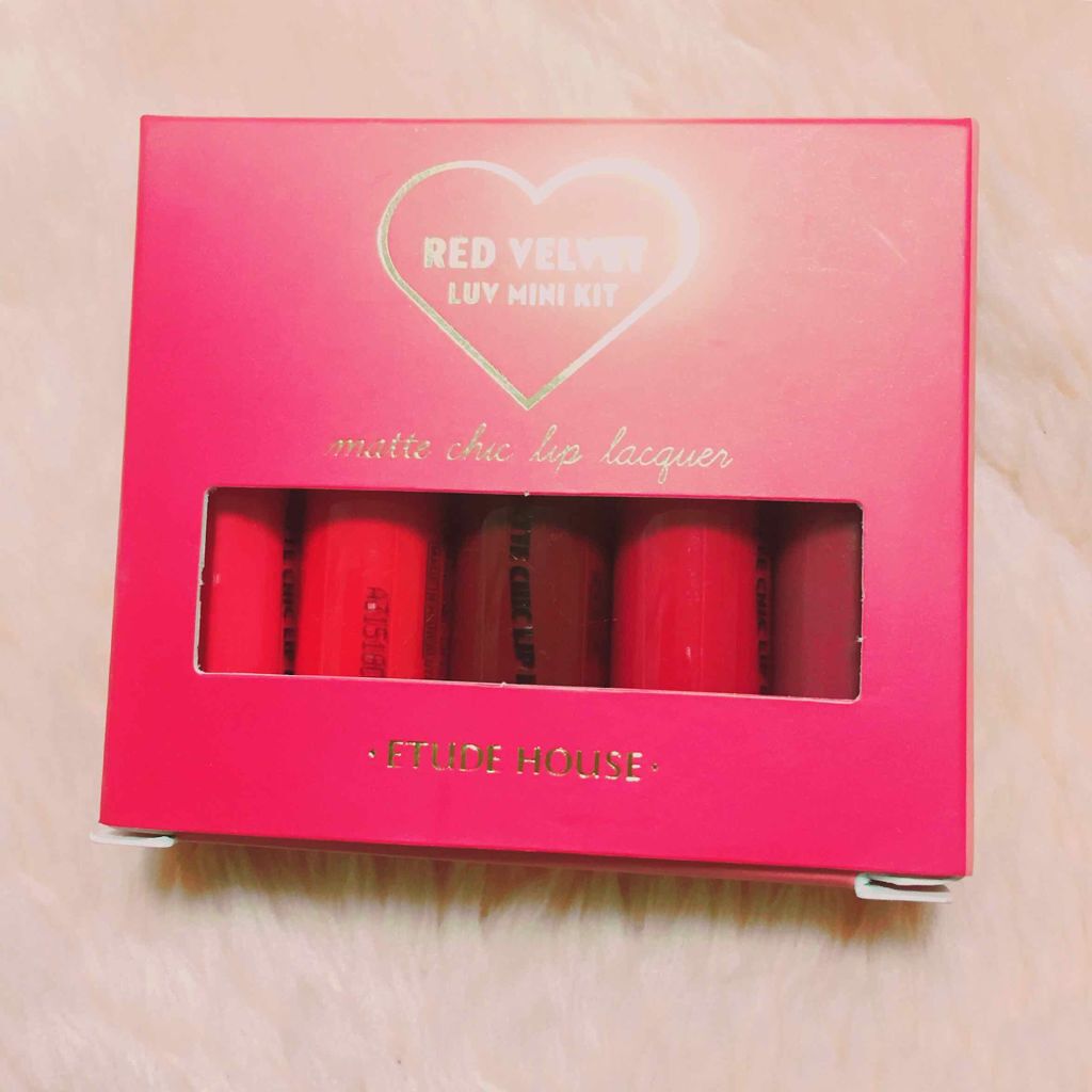 レッドベルベット ラブミニキット/ETUDE/リップグロスを使ったクチコミ(1枚目)