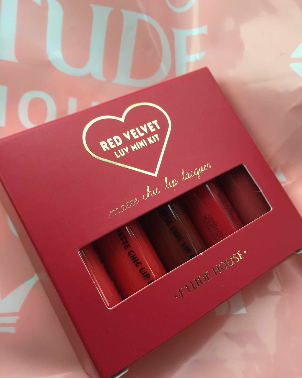 レッドベルベット ラブミニキット/ETUDE/リップグロスを使ったクチコミ(1枚目)