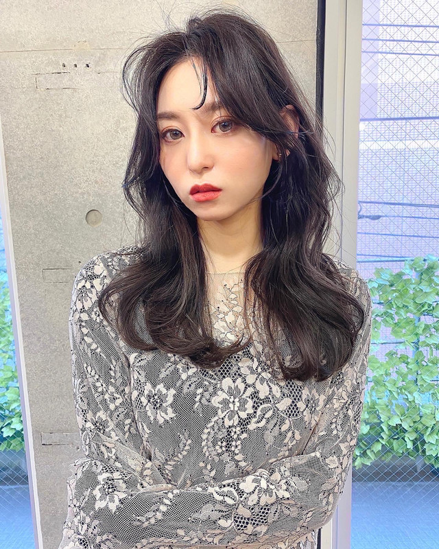 K-popメイク　オレンジチーク