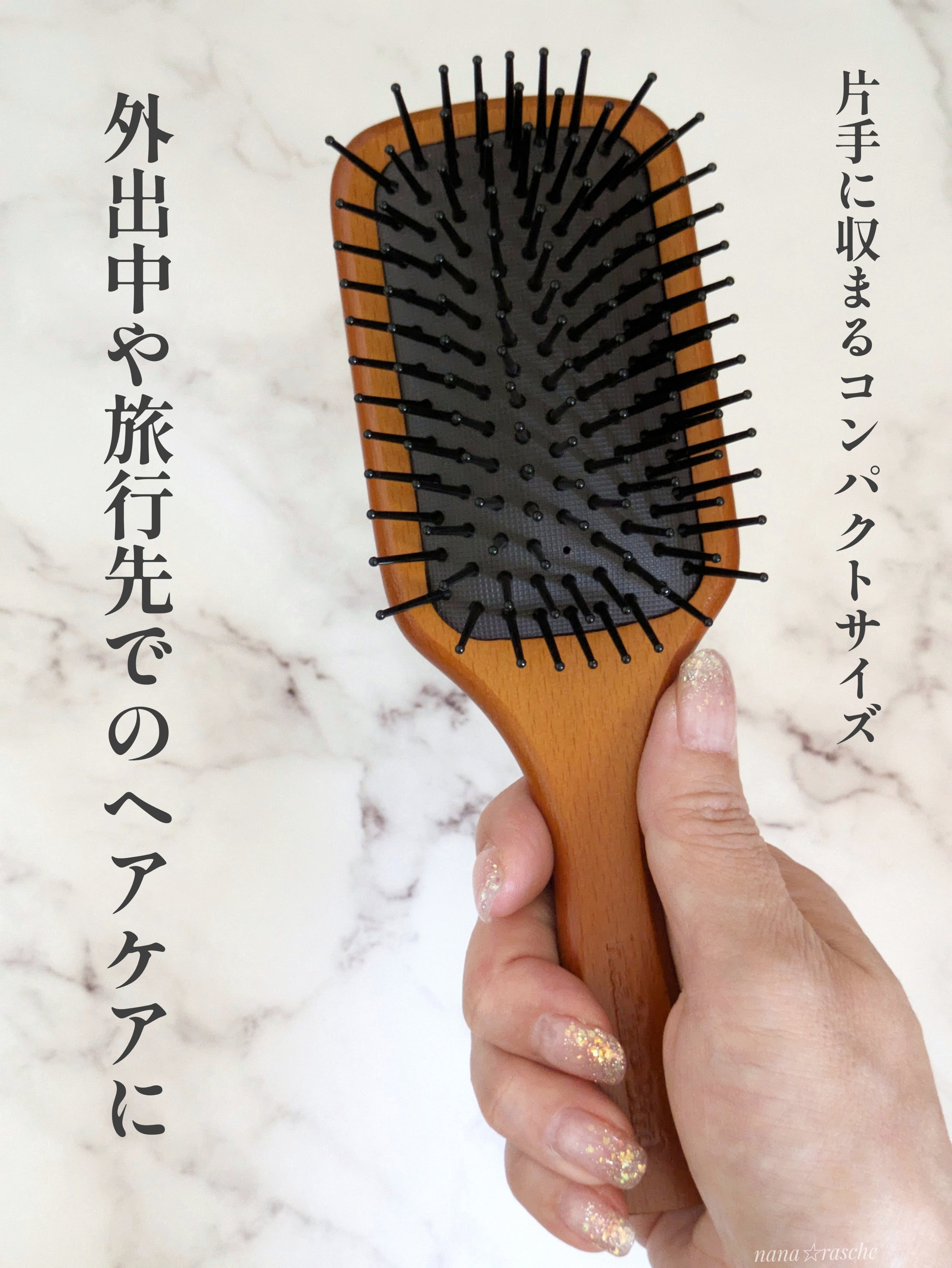 ウッドパドルブラシ/Healing bird/ヘアブラシを使ったクチコミ（3枚目）