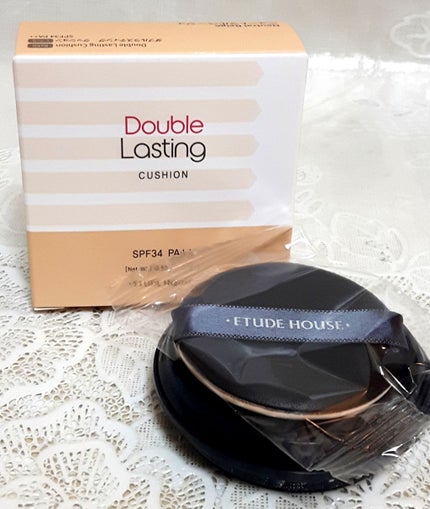 ダブルラスティング クッション ベージュ/ETUDE/クッションファンデーションを使ったクチコミ(2枚目)