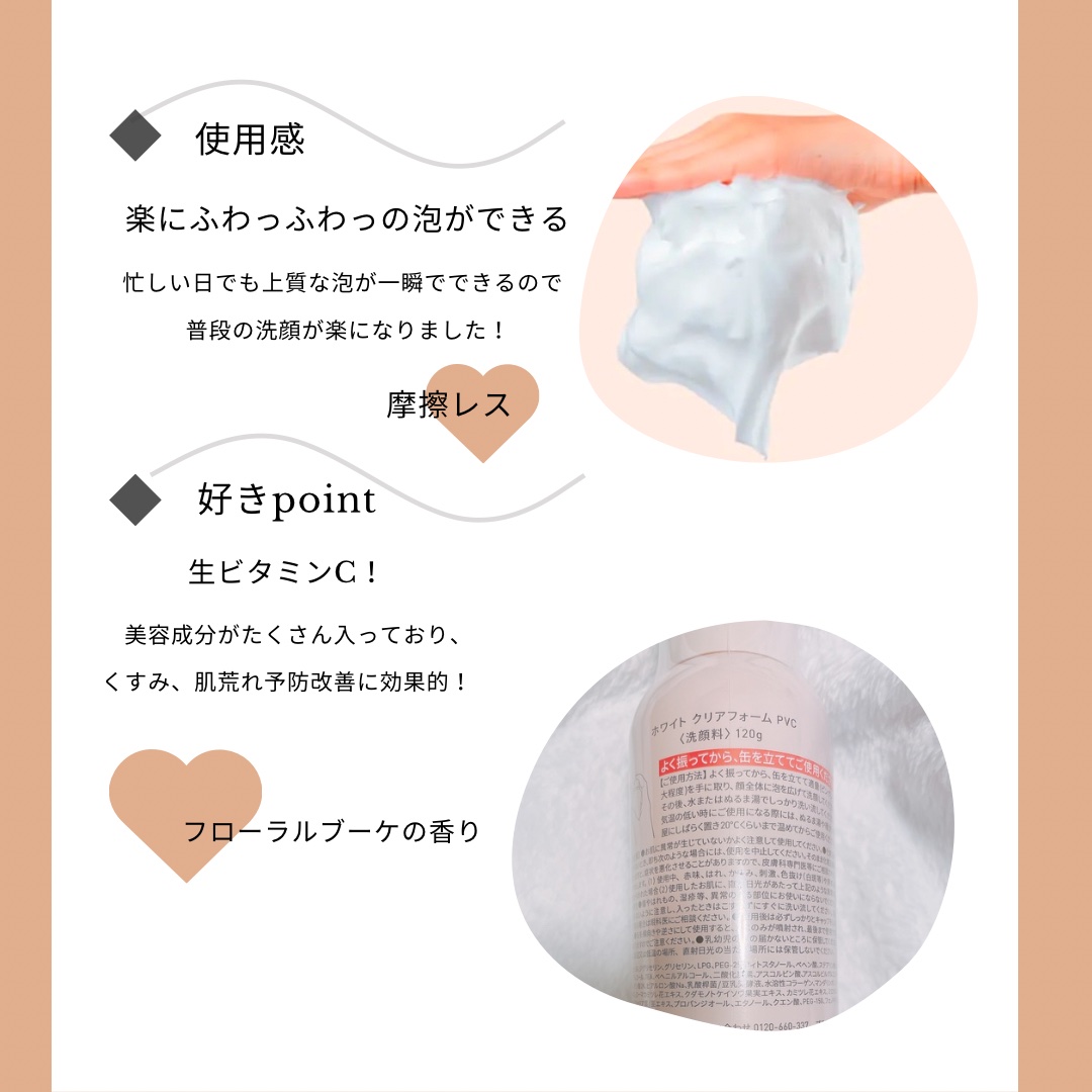 生VCホワイトクリアフォーム/Yunth/泡洗顔を使ったクチコミ（2枚目）