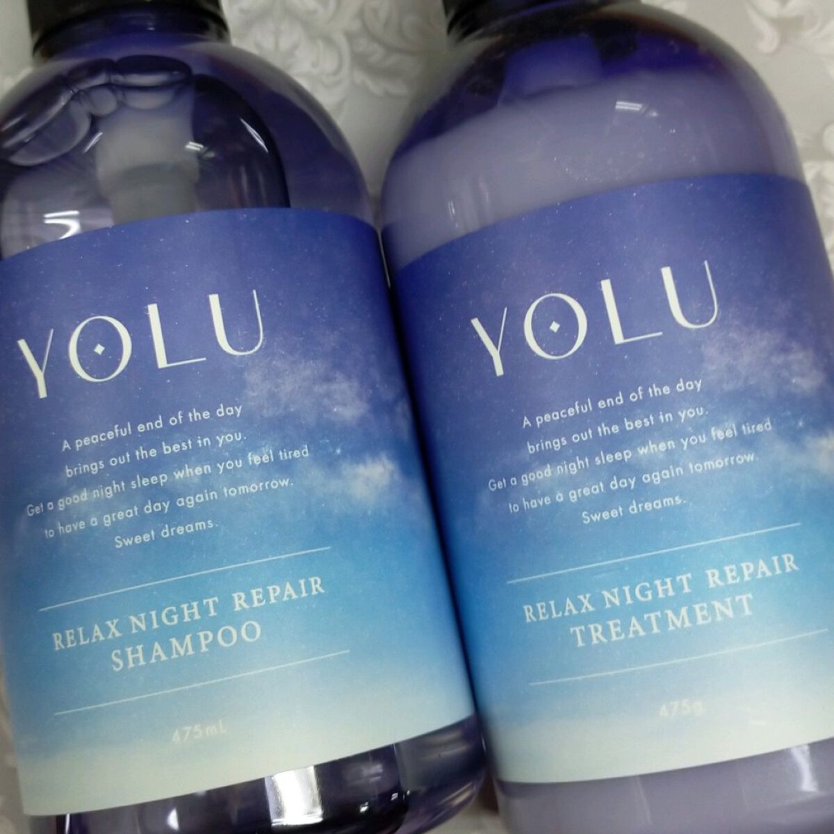 リラックスナイトリペア シャンプー／トリートメント/YOLU/市販シャンプーを使ったクチコミ（2枚目）