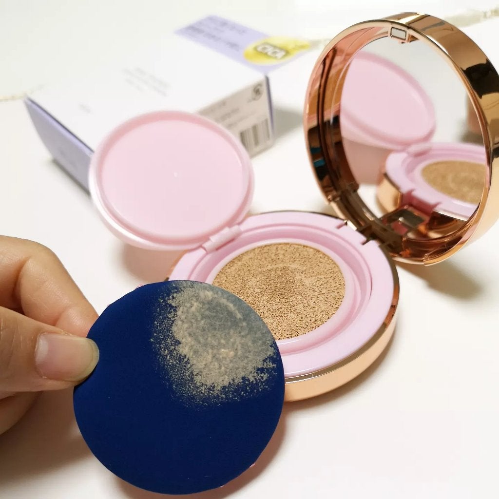 ピンクティーツリーカバーアップグロウクッション/APLIN/クッションファンデーションを使ったクチコミ(5枚目)