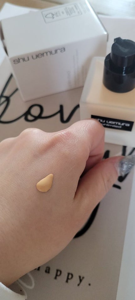 (旧)アンリミテッド ラスティング フルイド/shu uemura/リキッドファンデーションを使ったクチコミ(2枚目)