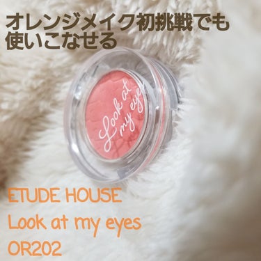 ETUDEHOUSE ルックアットマイアイズOR202
¥500+tax
カラーバリエーション全19色
オレンジメイクデビューにはもってこい！
ラメ感は全くなく、マットな質感です。みたまま発色というくら