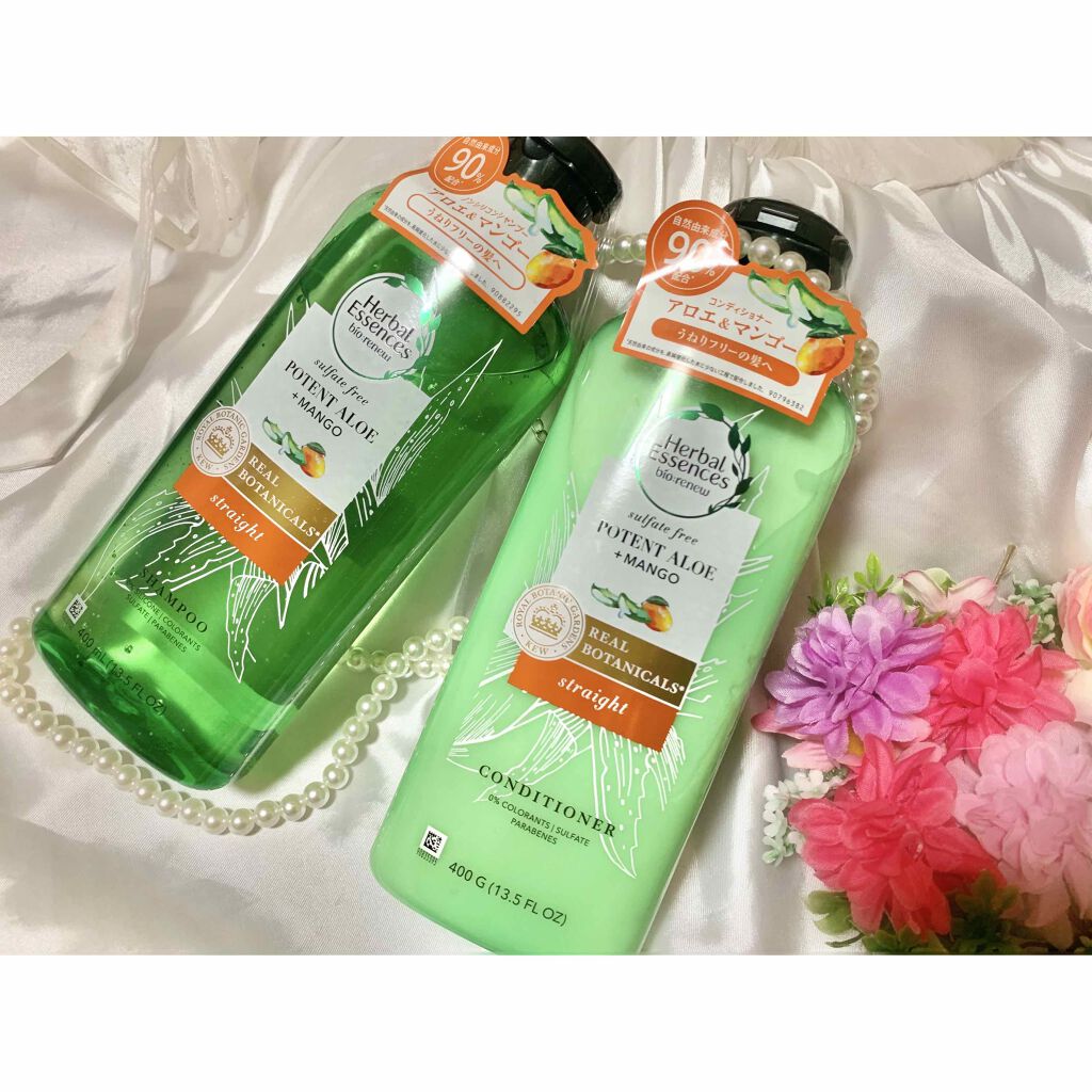 ビオリニュー アロエ&マンゴー シャンプー/コンディショナー/ハーバルエッセンス/市販シャンプーを使ったクチコミ(1枚目)