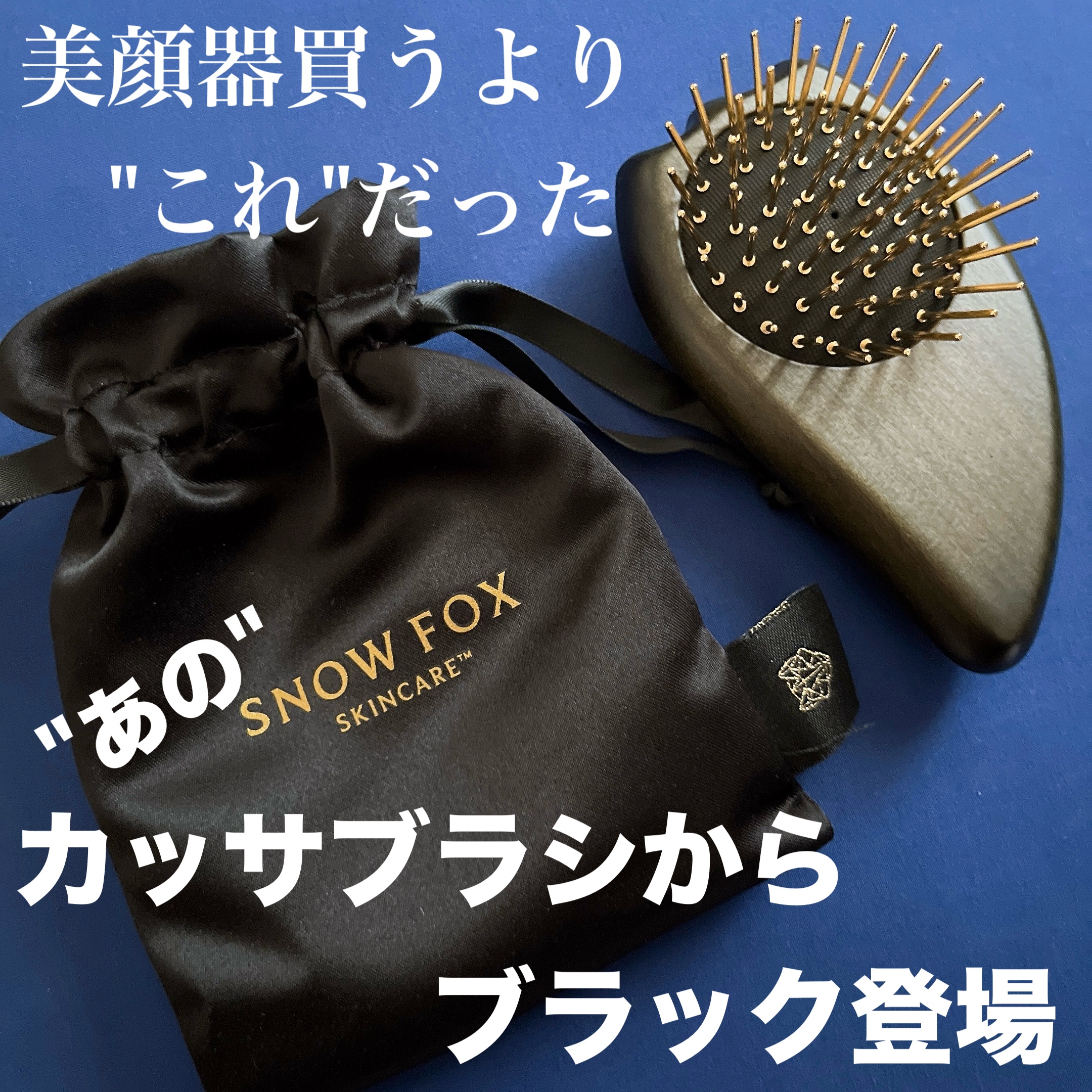 プレミアム FOX カッサ ゴースト ヘアブラシ ブラック/SNOW FOX SKINCARE/ヘアブラシを使ったクチコミ（1枚目）