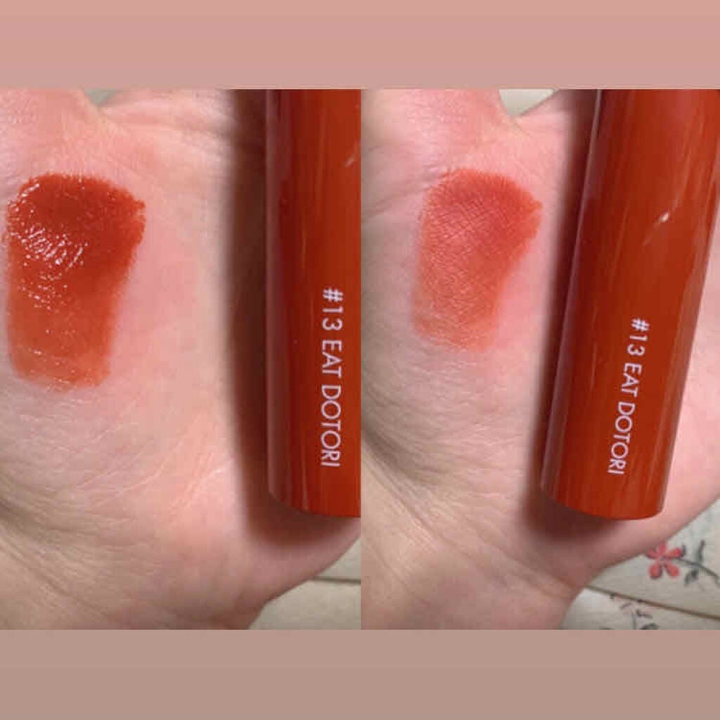 ジューシーラスティングティント/rom&nd/リップティントを使ったクチコミ(4枚目)