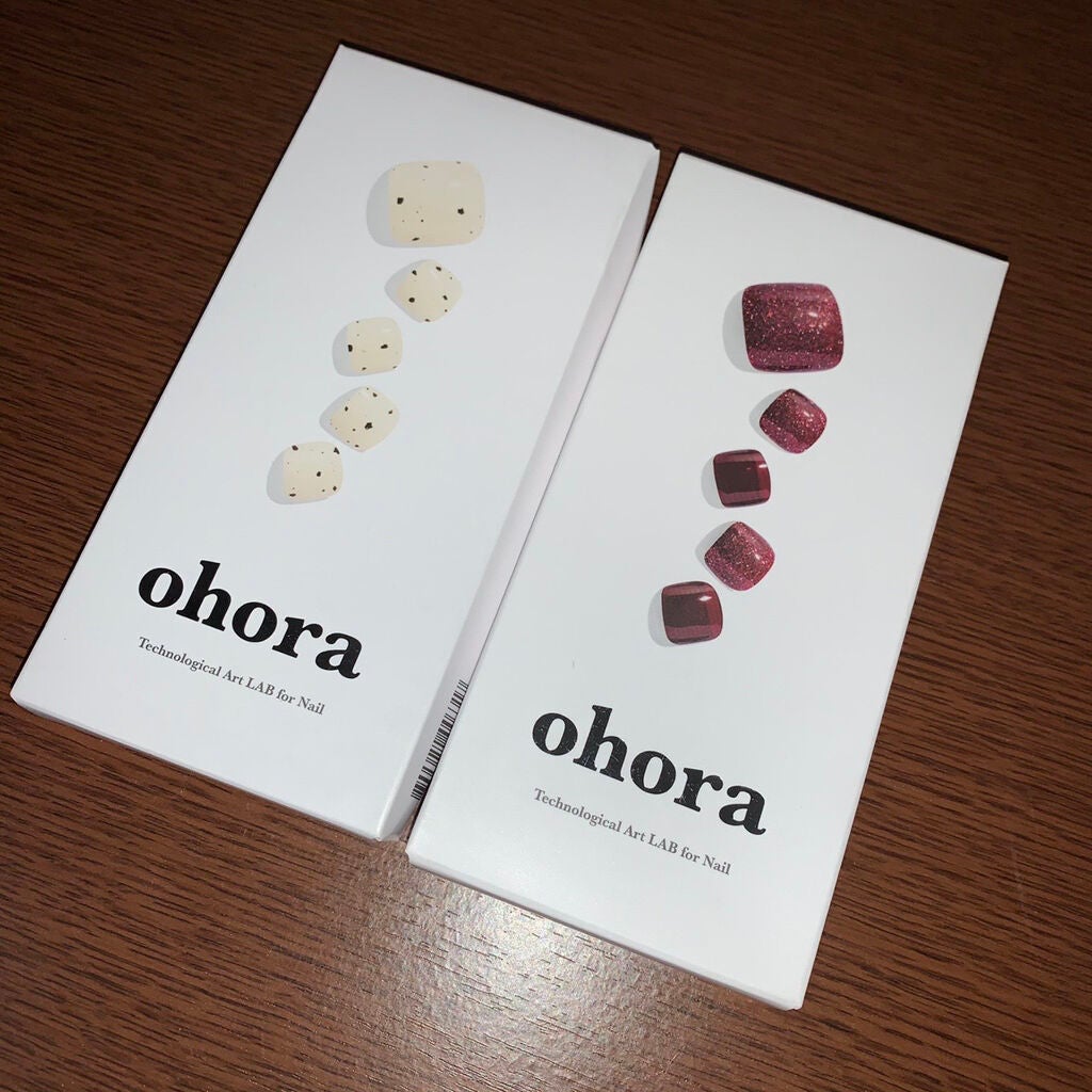 セミキュアジェルネイル(ペディキュア)/ohora/ネイルシールを使ったクチコミ(1枚目)