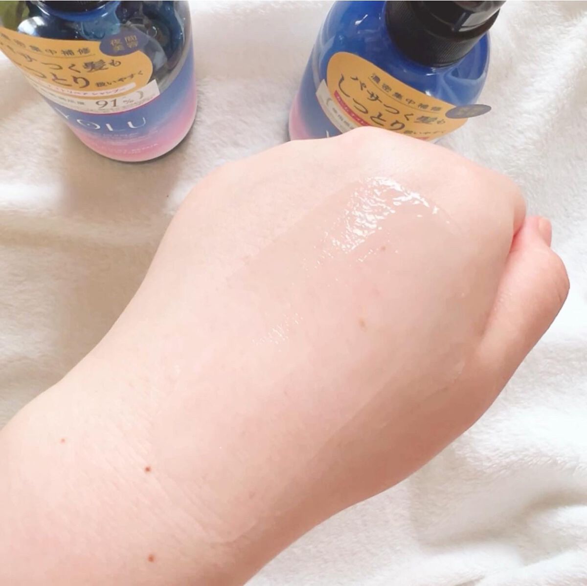 カームナイトリペアシャンプー/トリートメント/YOLU/市販シャンプーを使ったクチコミ(7枚目)