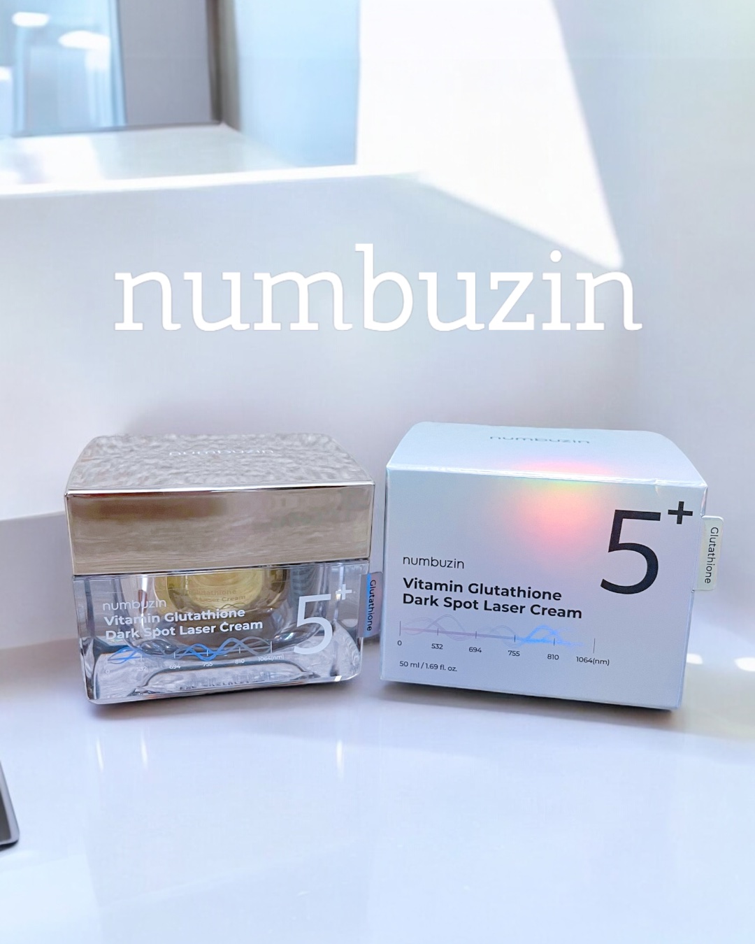 5番 白玉グルタチオンCメラゼロクリーム/numbuzin/フェイスクリームを使ったクチコミ（1枚目）