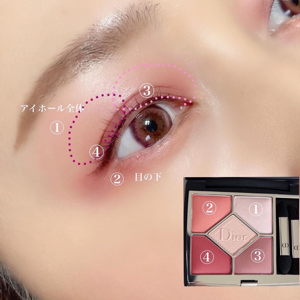【旧】サンク クルール クチュール 729 ローザ ムタビリス/Dior/アイシャドウパレットを使ったクチコミ（3枚目）