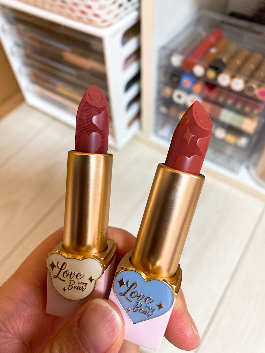 Love Bear マットリップスティック ミルクティーベア/FlowerKnows/口紅を使ったクチコミ（2枚目）